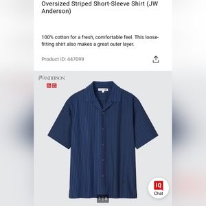 JW Anderson X Uniqlo Oversized Short Sleeved Shirt (size: M)
